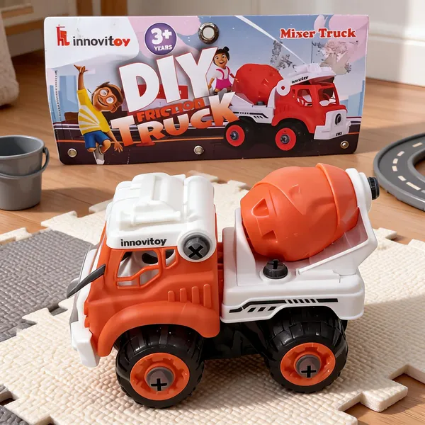 Orange_DIY_Friction_Mixer_Truck