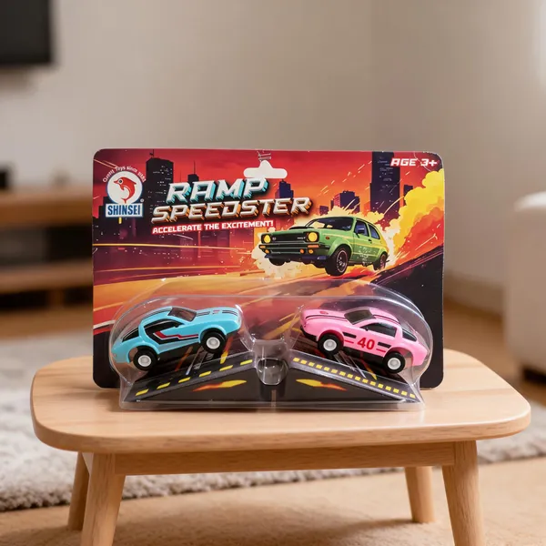 Blue_And_Pink_Toy_Cars_With_Racing_Ramp_Playset