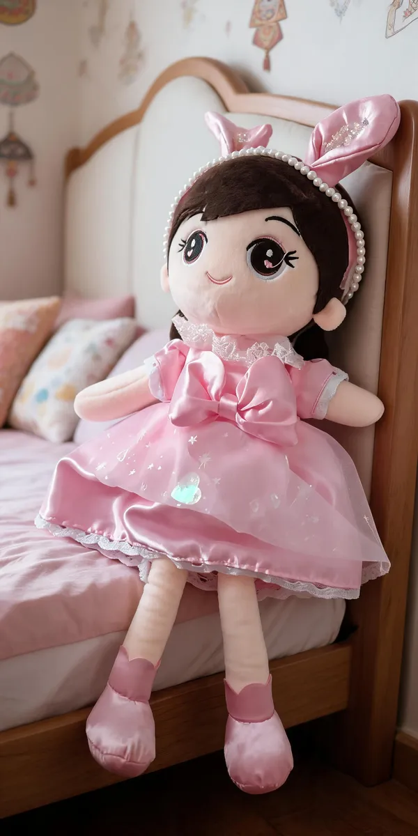 Pink_Bunny_Ear_Girl_Plush_Doll