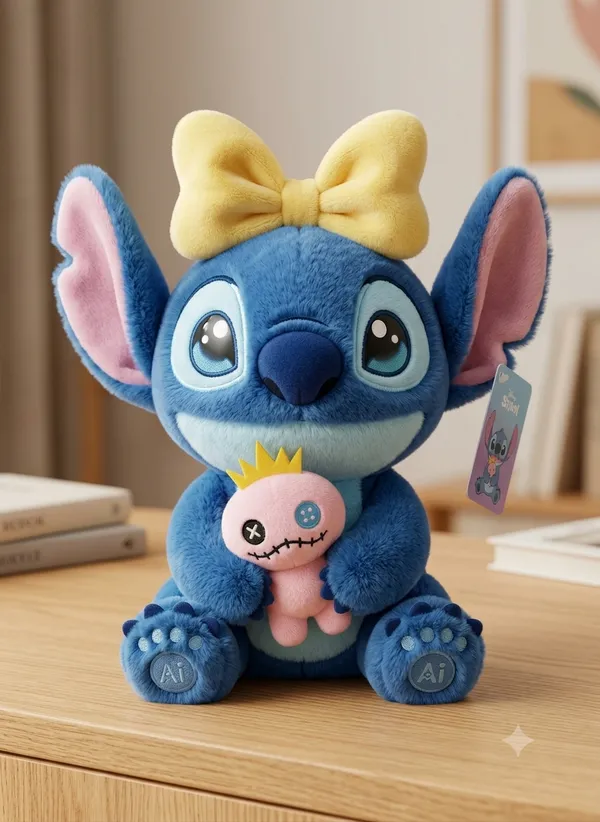 Blue_Character_Plush_Soft_Toy_With_Pink_Doll