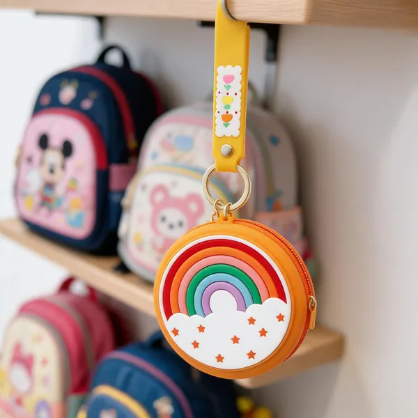 Yellow_Rainbow_Print_Round_Coin_Pouch_For_Kids