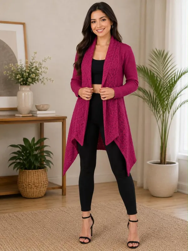 Magenta_Wool_Cardigan_For_Women