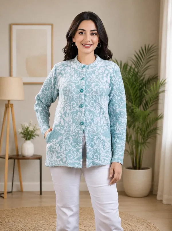 Light_Blue_Wool_Hair_Cardigan_For_Women