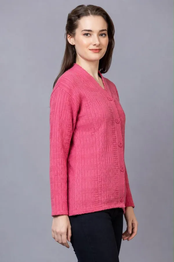 Pink_Wool_&_Cotton_Cardigan_For_Women