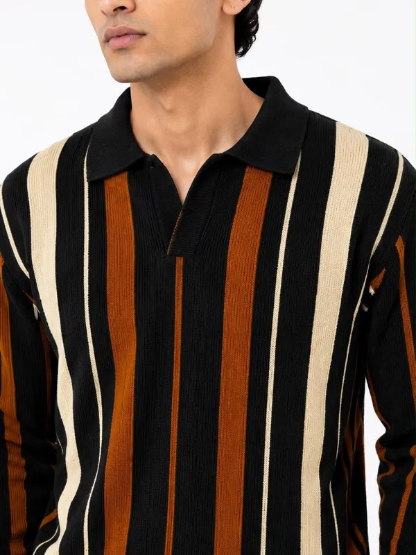 Black_Wool_Polo_T-Shirt_For_Men