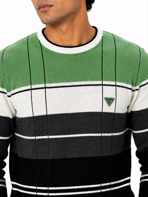 Multicolour_Wool_&_Cotton_Sweater_For_Men