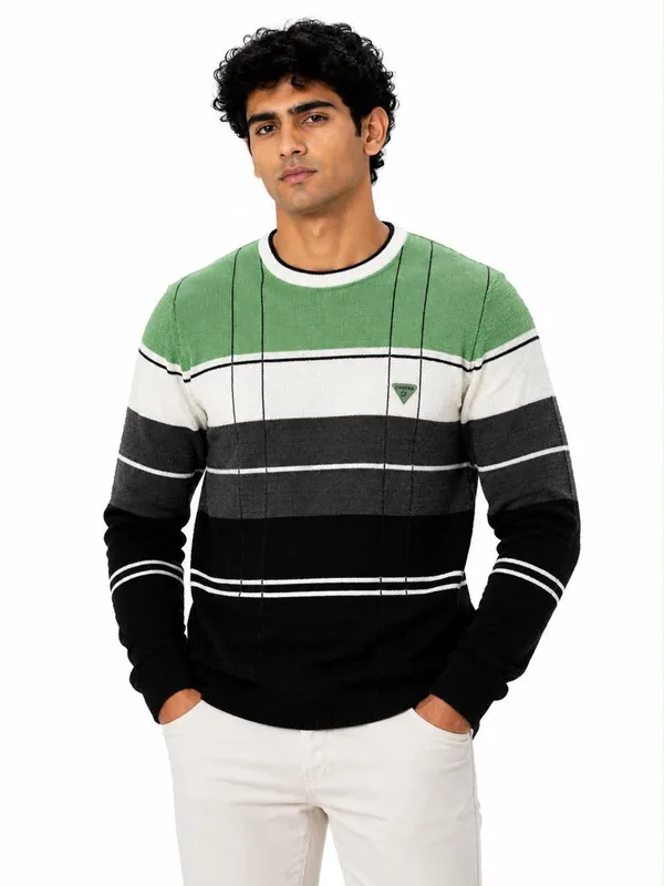 Multicolour_Wool_&_Cotton_Sweater_For_Men