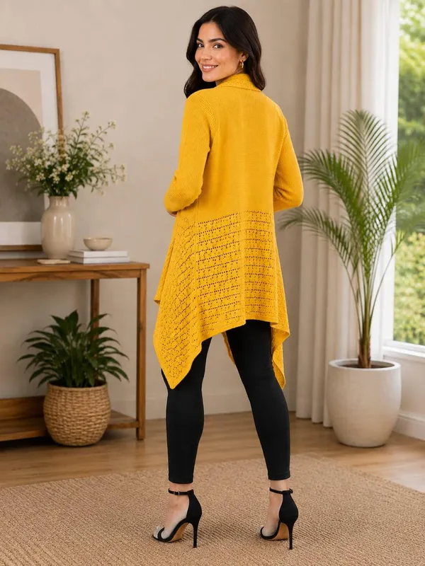 Yellow_Wool_Cardigan_For_Women