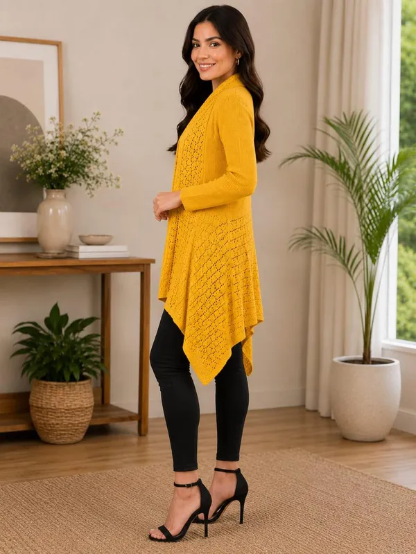Yellow_Wool_Cardigan_For_Women
