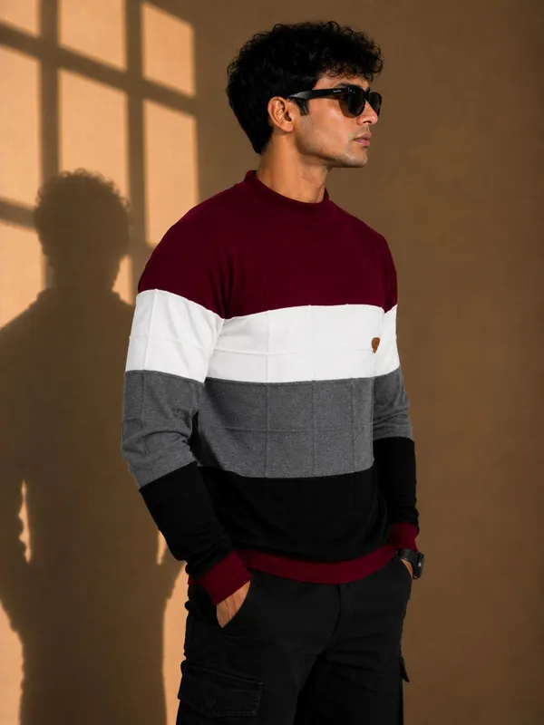 Multicolour_Wool_&_Cotton_Sweatshirt_For_Men
