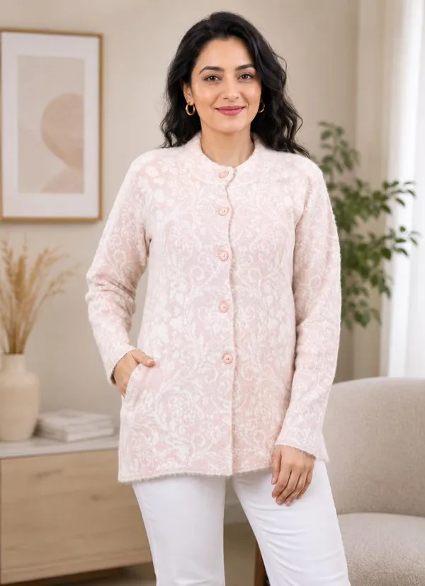 Pink_Wool_Hair_Cardigan_For_Women