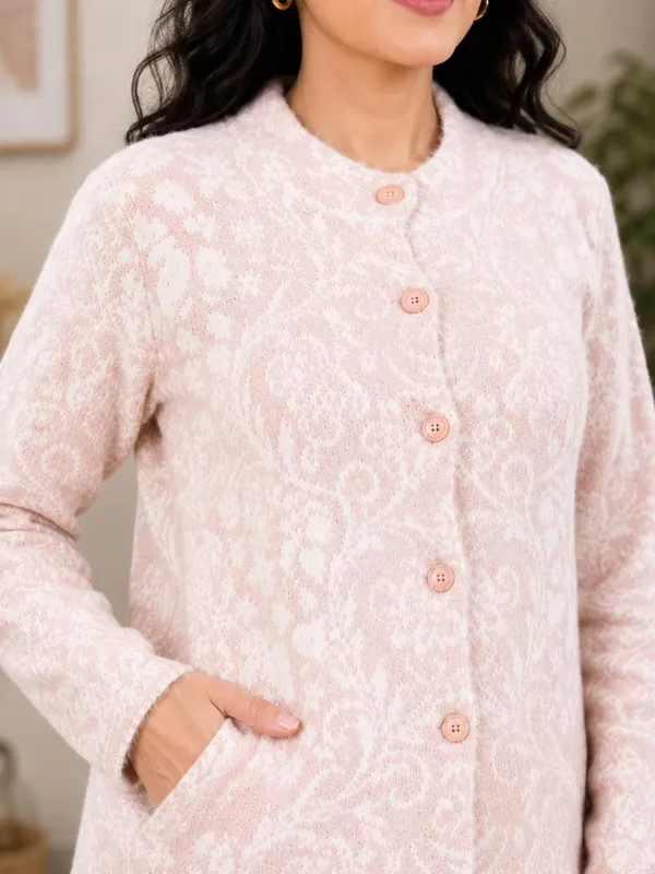 Pink_Wool_Hair_Cardigan_For_Women