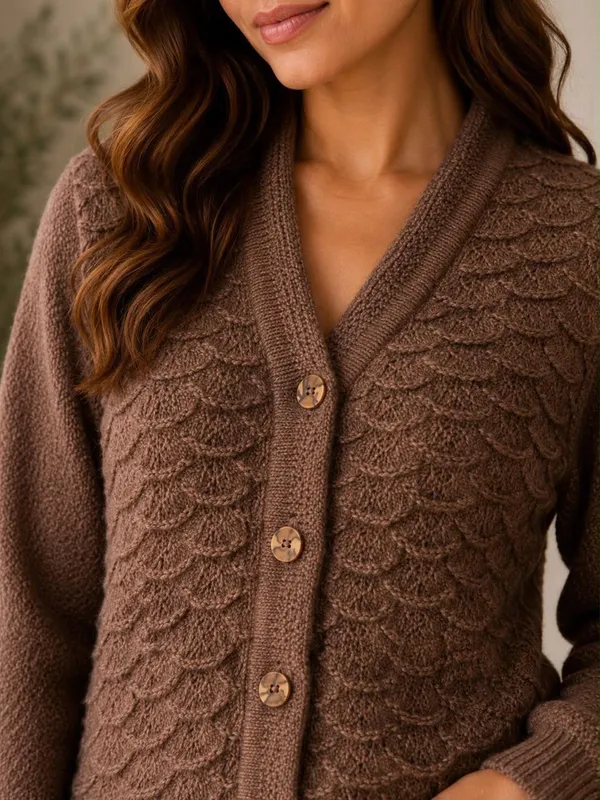 Brown_Wool_Cardigan_For_Women