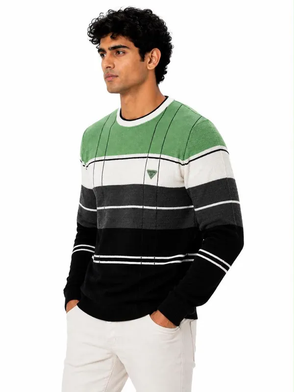 Multicolour_Wool_&_Cotton_Sweater_For_Men