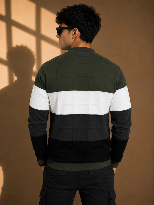 Multicolour_Wool_&_Cotton_Sweater_For_Men