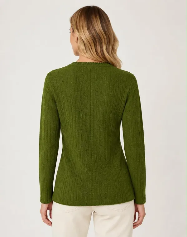 Green_Wool_&_Cotton_Cardigan_For_Women
