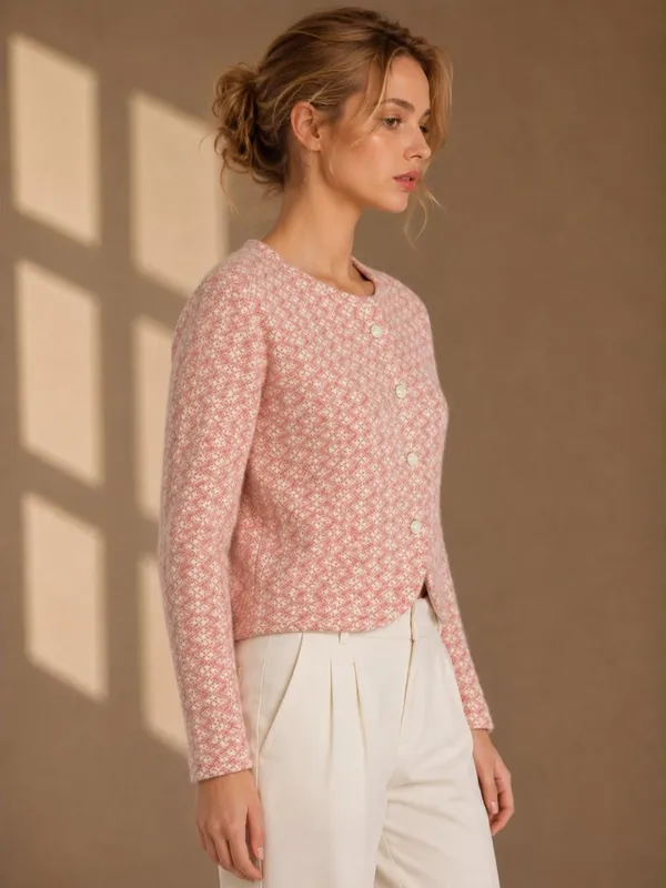 Pink_Wool_Cardigan_For_Women