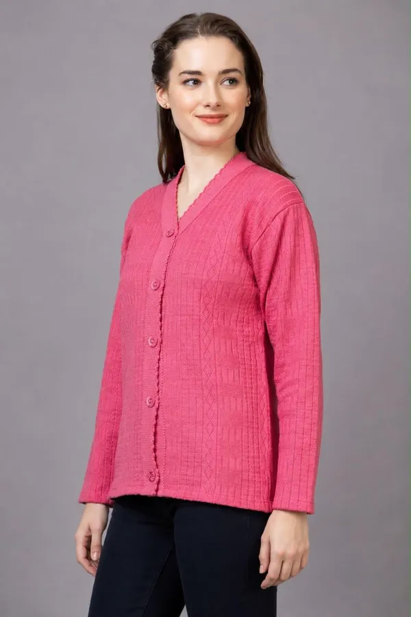 Pink_Wool_&_Cotton_Cardigan_For_Women