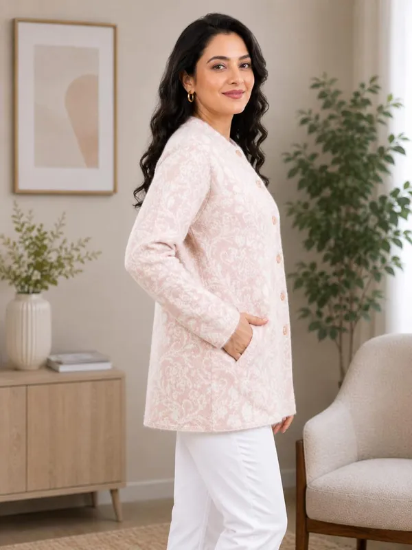 Pink_Wool_Hair_Cardigan_For_Women