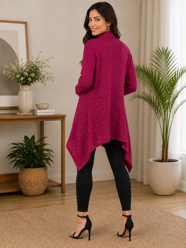 Magenta_Wool_Cardigan_For_Women