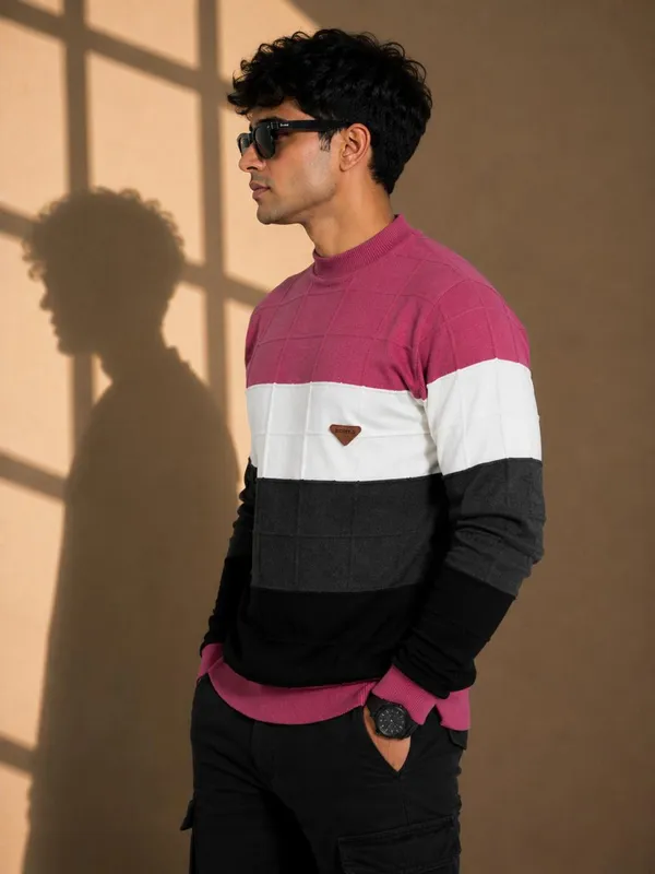 Multicolor_Wool_&_Cotton_Sweatshirt_For_Men