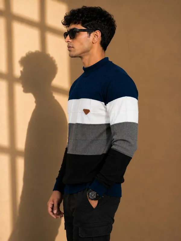 Multicolour_Wool_&_Cotton_Sweater_For_Men