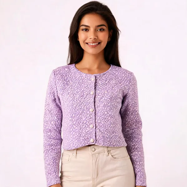 Lavender_Wool_Cropped_Fit_Cardigan_For_Women