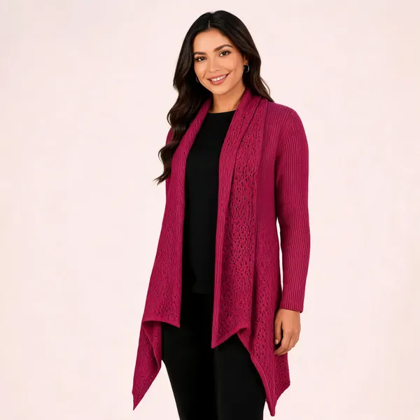 Magenta_Wool_Open_Front_Relaxed_Cardigan_For_Women