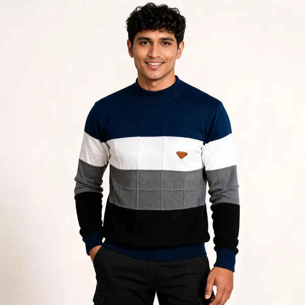 Navy_Wool_Blend_Colour_Block_Crew_Neck_Sweater_For_Men