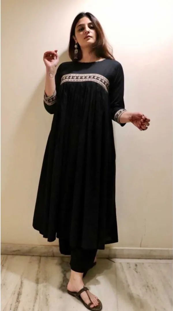 Mjsales_Women_Cotton_Rayon_Kurta_Pant_Set