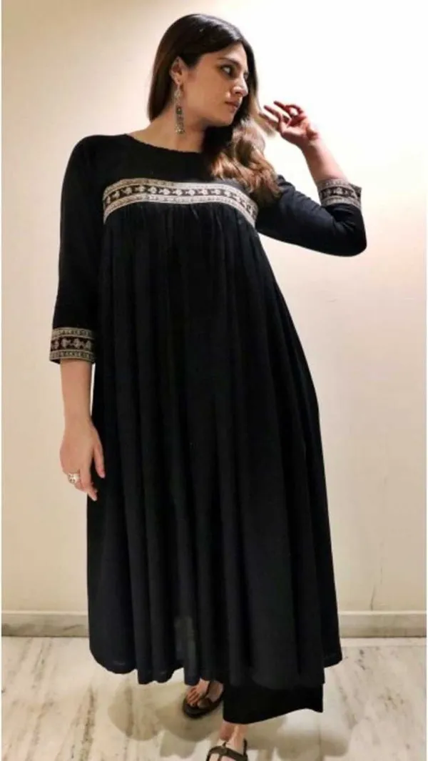 Mjsales_Women_Cotton_Rayon_Kurta_Pant_Set