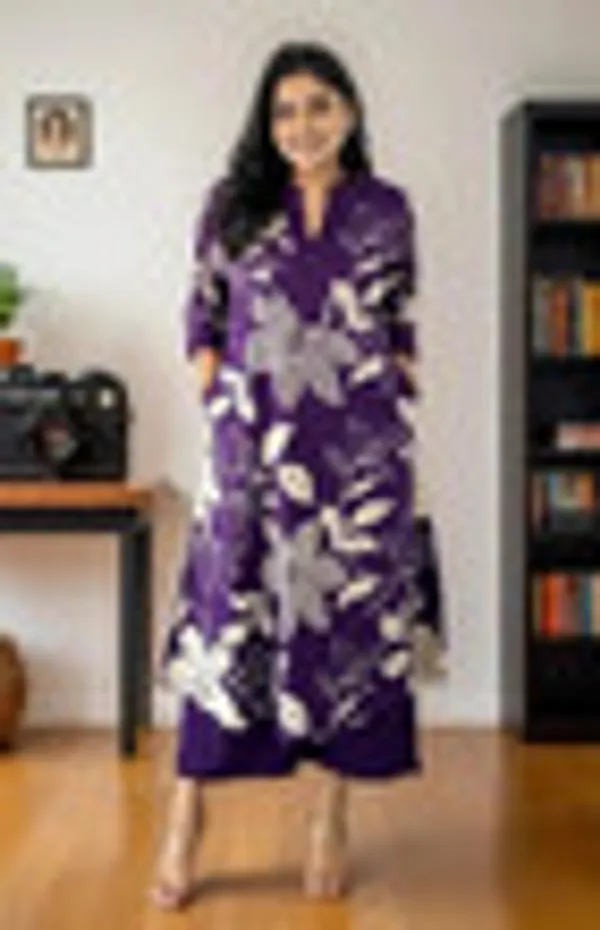 Shivwax_Women_Cotton_Blend_Kurta_Pant_Set