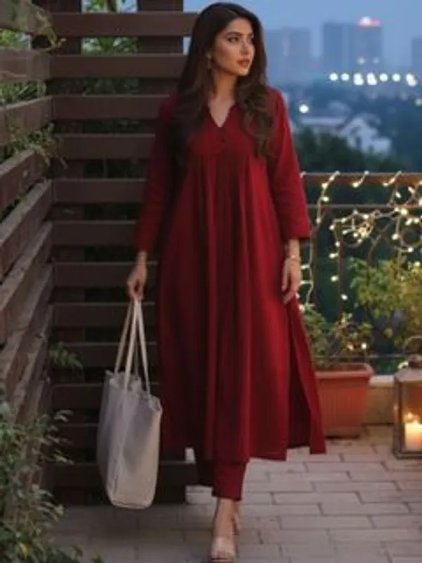 Theshivcreation_Women_Viscose_Rayon_Kurti_Palazzo_Set