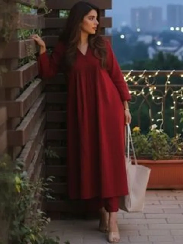 Theshivcreation_Women_Viscose_Rayon_Kurti_Palazzo_Set