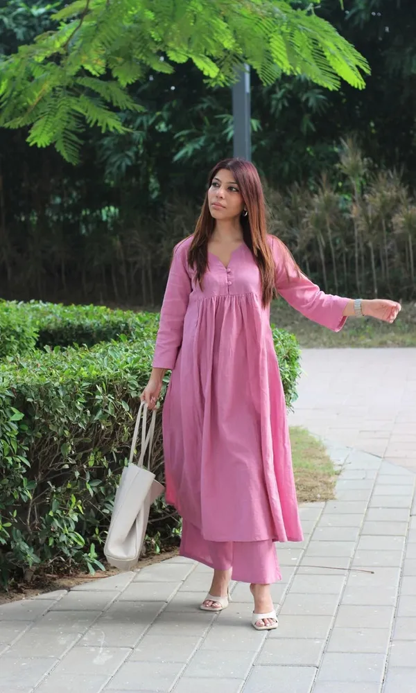 Theshivcreation_Women_Viscose_Rayon_Kurti_Palazzo_Set