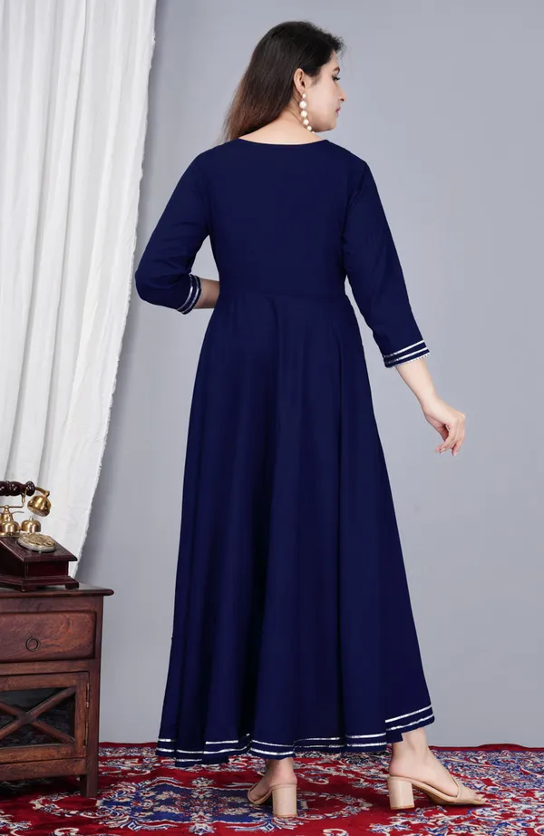 Uroos_Solid_Viscose_Rayon_Anarkali_Kurta_For_Women_Blue