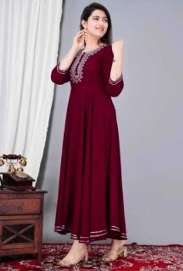 Embroidered_Viscose_Rayon_Anarkali_Kurta_For_Women