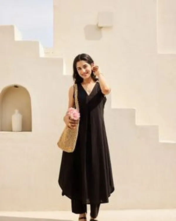 Pack_Of_2_Solid_Cotton_Blend_A_Line_Kurta_For_Women
