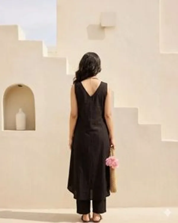 Pack_Of_2_Solid_Cotton_Blend_A_Line_Kurta_For_Women