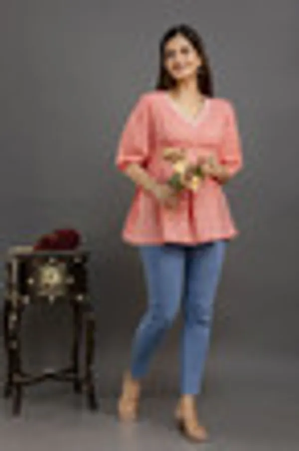 Kritika_Fashion_Casual_Regular_Sleeves_Printed_Women_Pink_Top