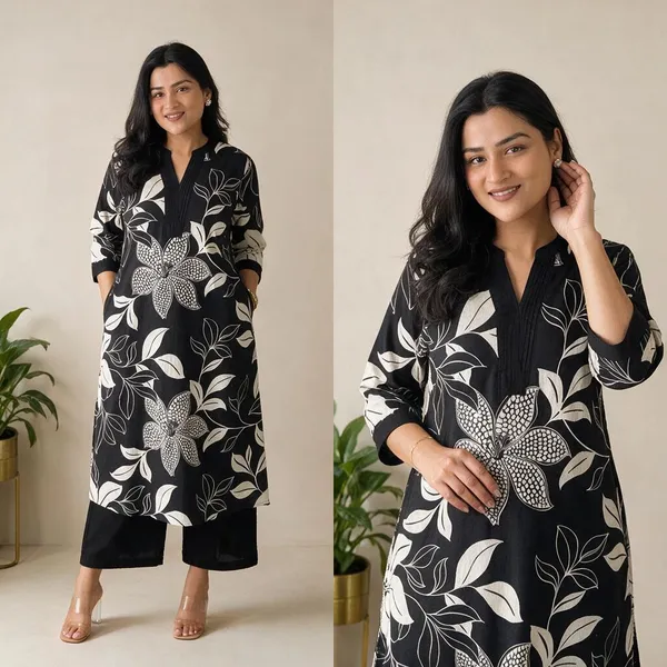 Shivwax_Women_Cotton_Kurta_Pant_Set