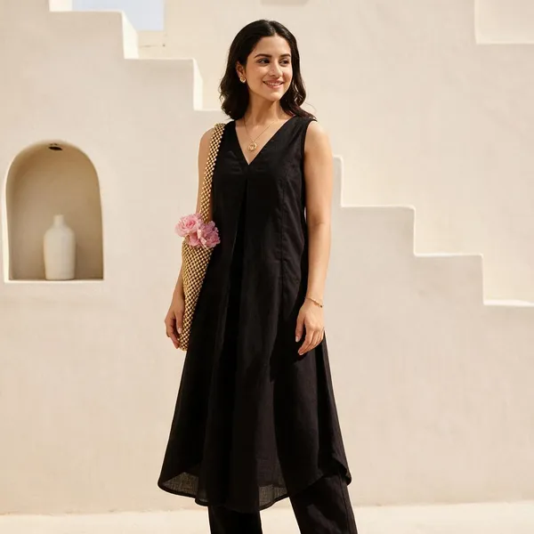 Pack_Of_2_Solid_Cotton_A_Line_Kurta_For_Women