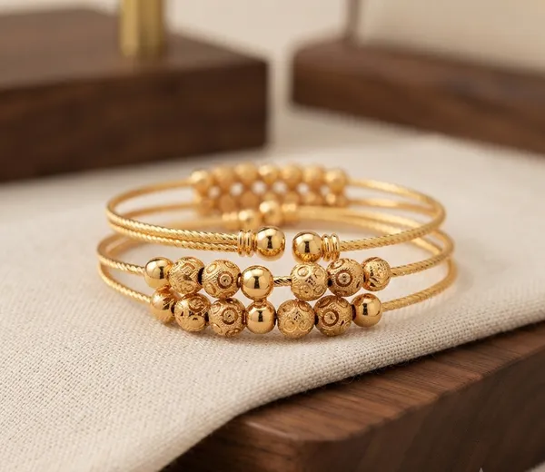 Gold_Tone_Embellished_Bracelet_For_Women
