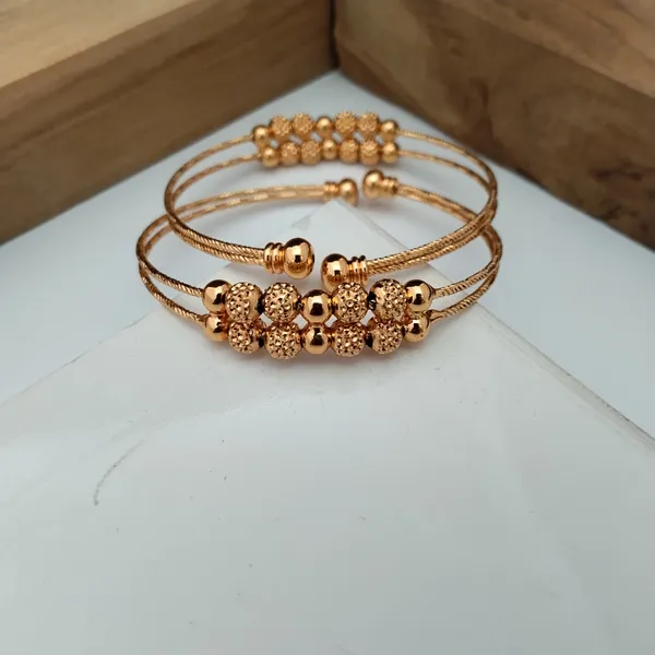 Gold-Tone_Beaded_Cuff_Bracelet_For_Women