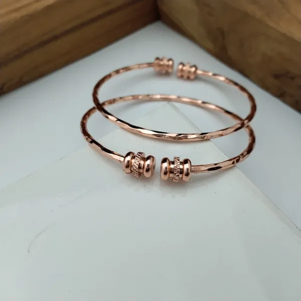 Rose_Gold_Tone_Textured_Open_Cuff_Bracelet_For_Women
