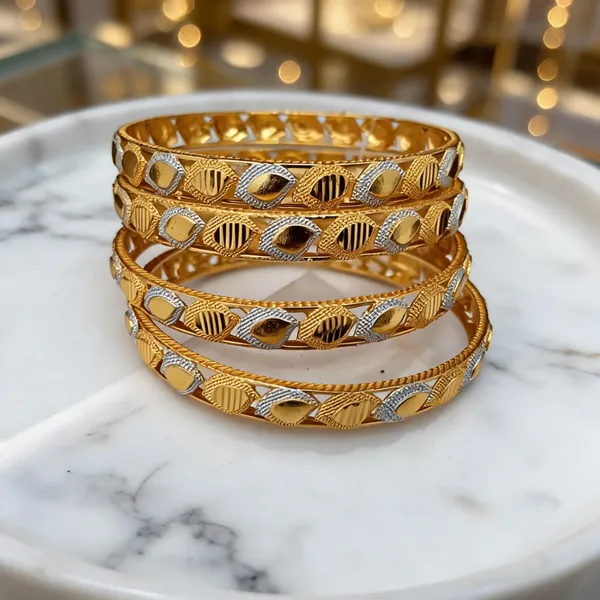 Gold_Tone_Metal_Embellished_Bangle_Set_For_Women