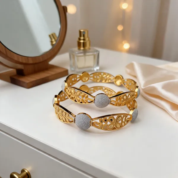 Gold_Tone_Filigree_Bangles_Set_For_Women
