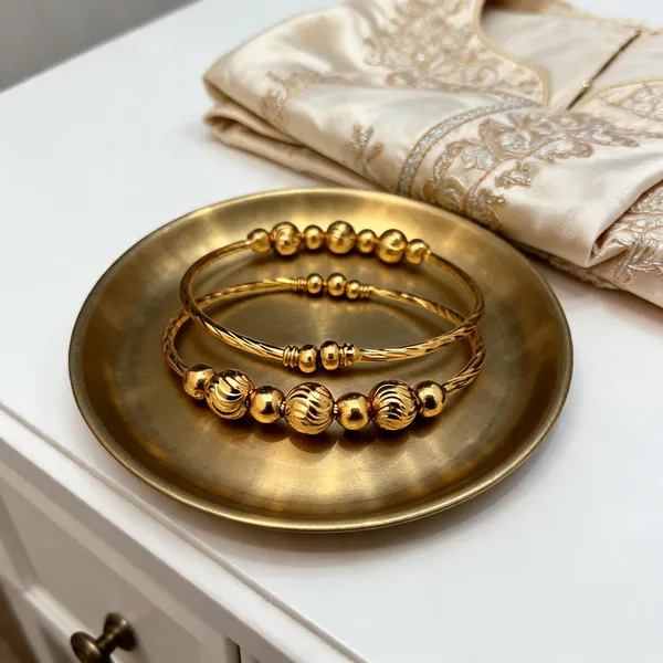Gold_Tone_Beaded_Bracelet_For_Women