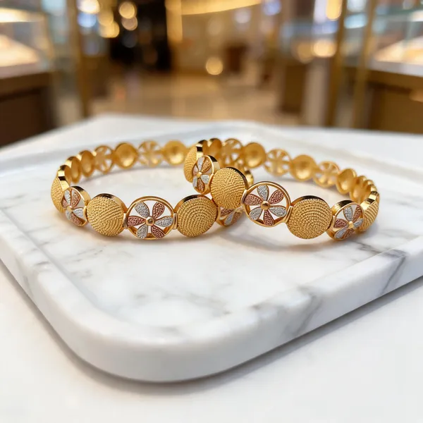Gold_Tone_Floral_Design_Bangles_For_Women