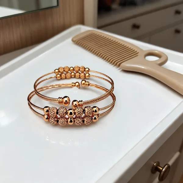 Gold-Tone_Beaded_Cuff_Bracelet_For_Women
